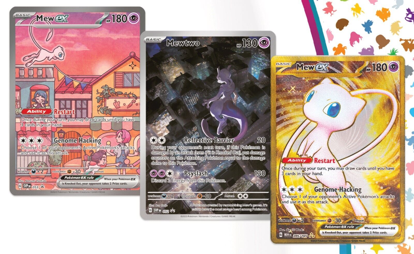 Pokemon 151 Mew & Mewtwo Ultra Premium Collection UPC 3 Card Promo Set